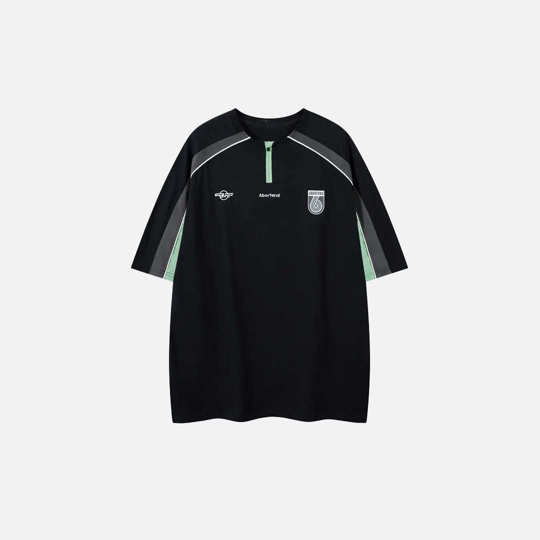 Breathable Y2K Hip Hop Patchwork Racing T-Shirt - Luxuryurbanwear