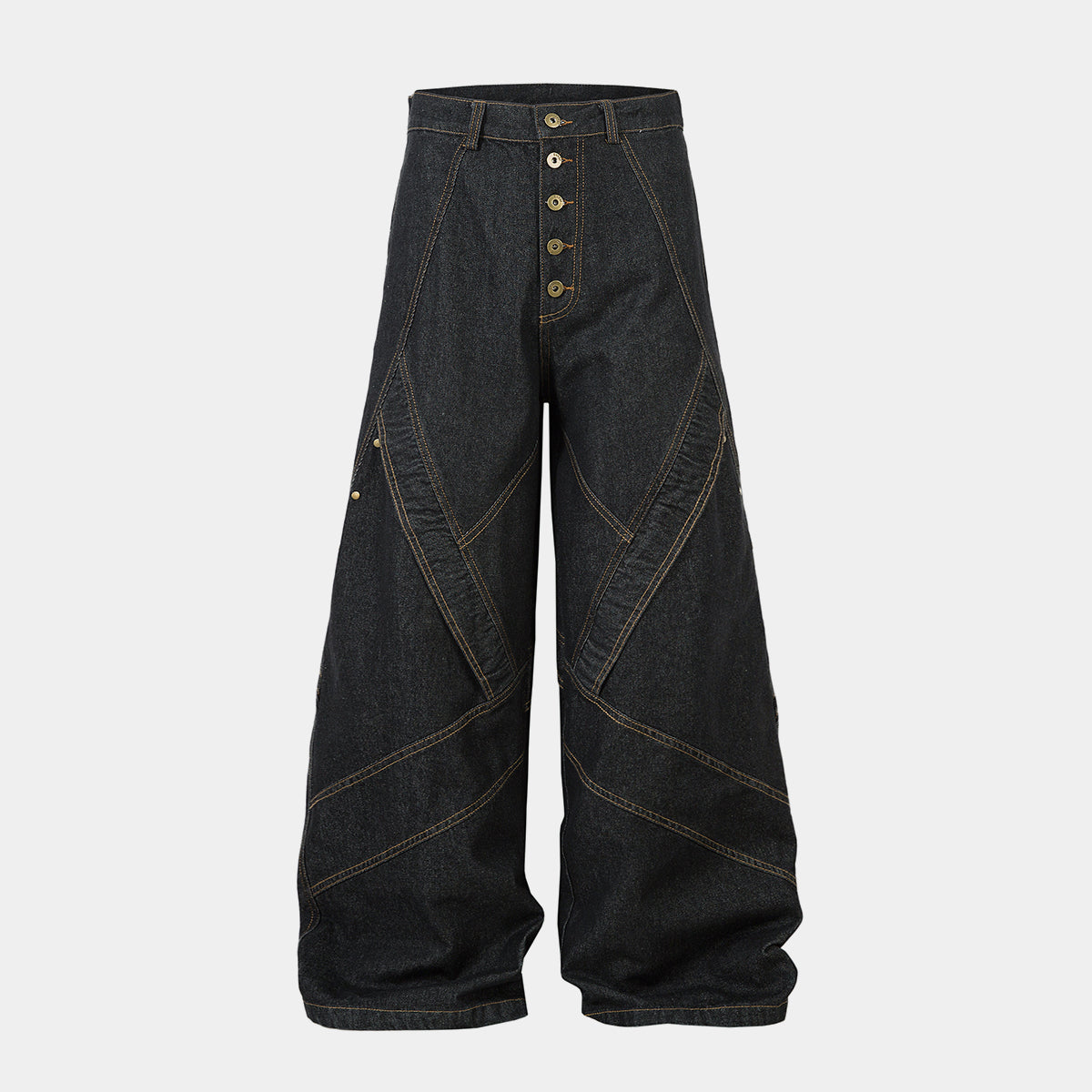 Minimal Panel Cut | Baggy Jeans - Luxuryurbanwear