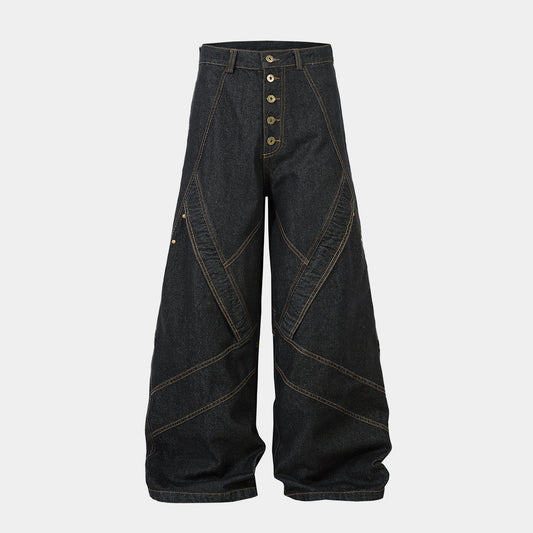 Minimal Panel Cut | Baggy Jeans - Luxuryurbanwear
