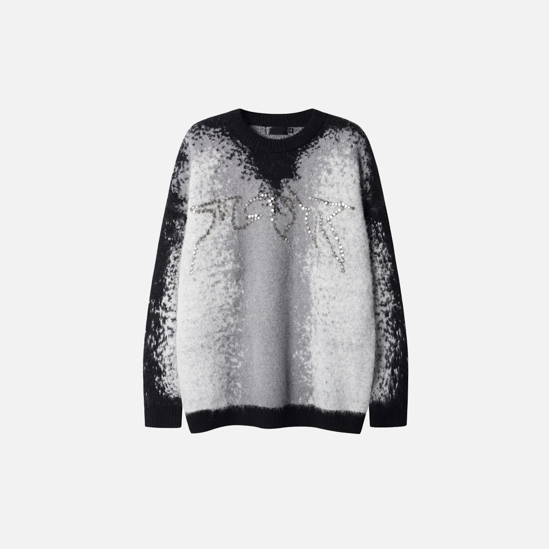 Rivet Gradient Hip Hop Knitted Sweater - Luxuryurbanwear