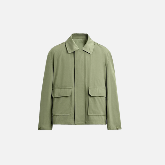 Effortless Y2K Casual Green Loose Fit Cargo Jacket - Luxuryurbanwear