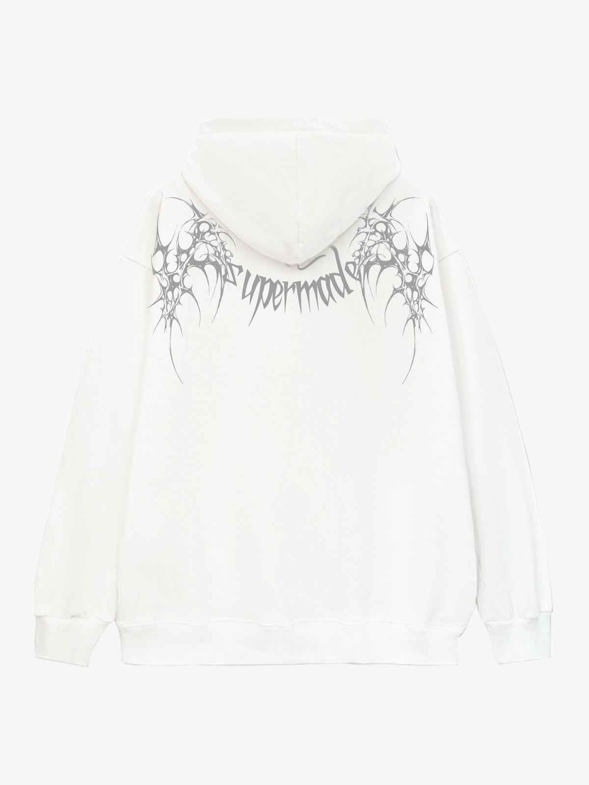 Washed Gothic Spike Letter Hoodie