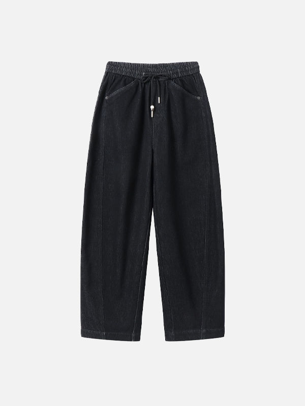 Cozy Y2K Loose Fit Fleece-Lined Jeans - Luxuryurbanwear