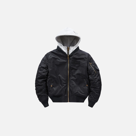 Patcjwork Thickened Cotton Padded Pilot Jacket - Luxuryurbanwear