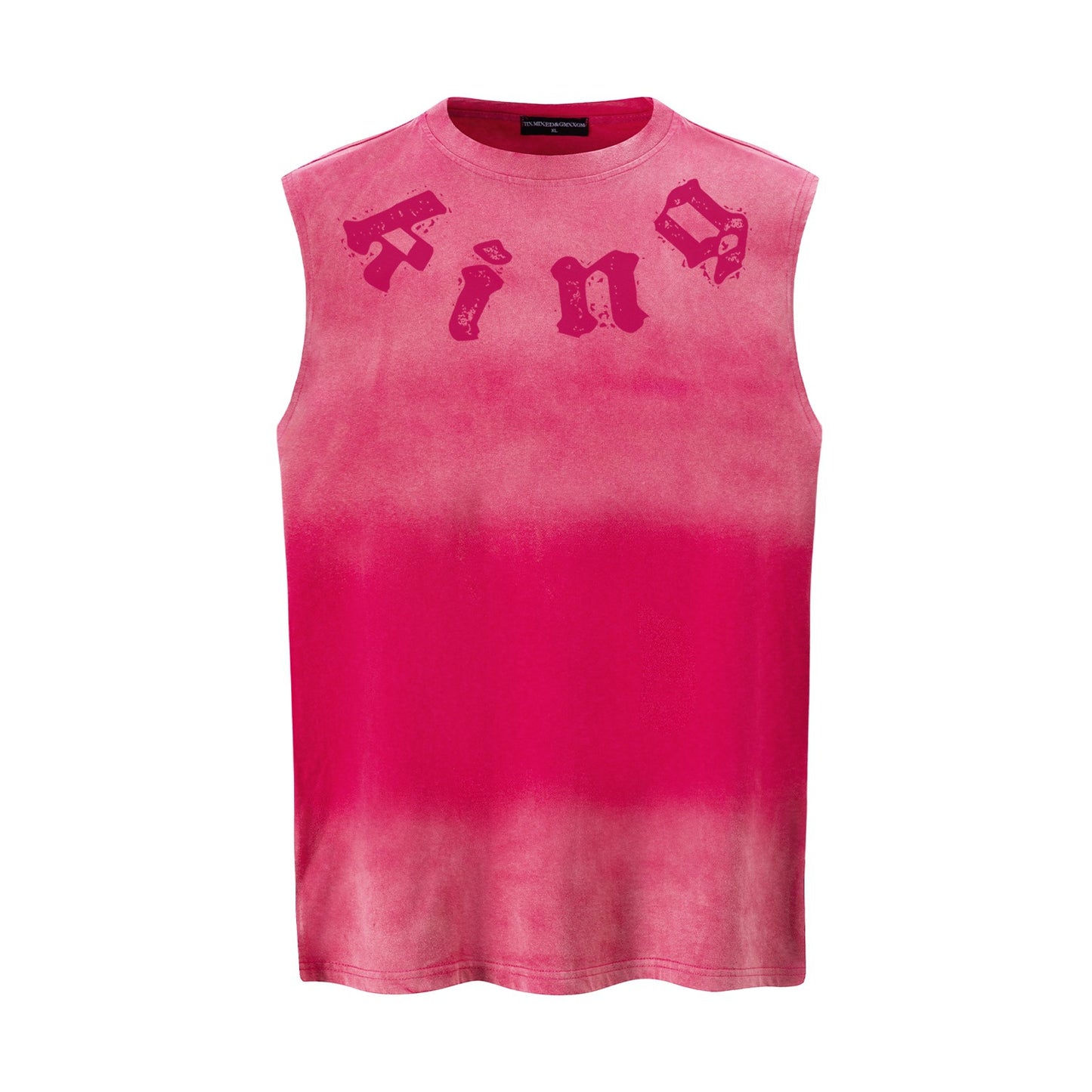 Gradient letter printed vest