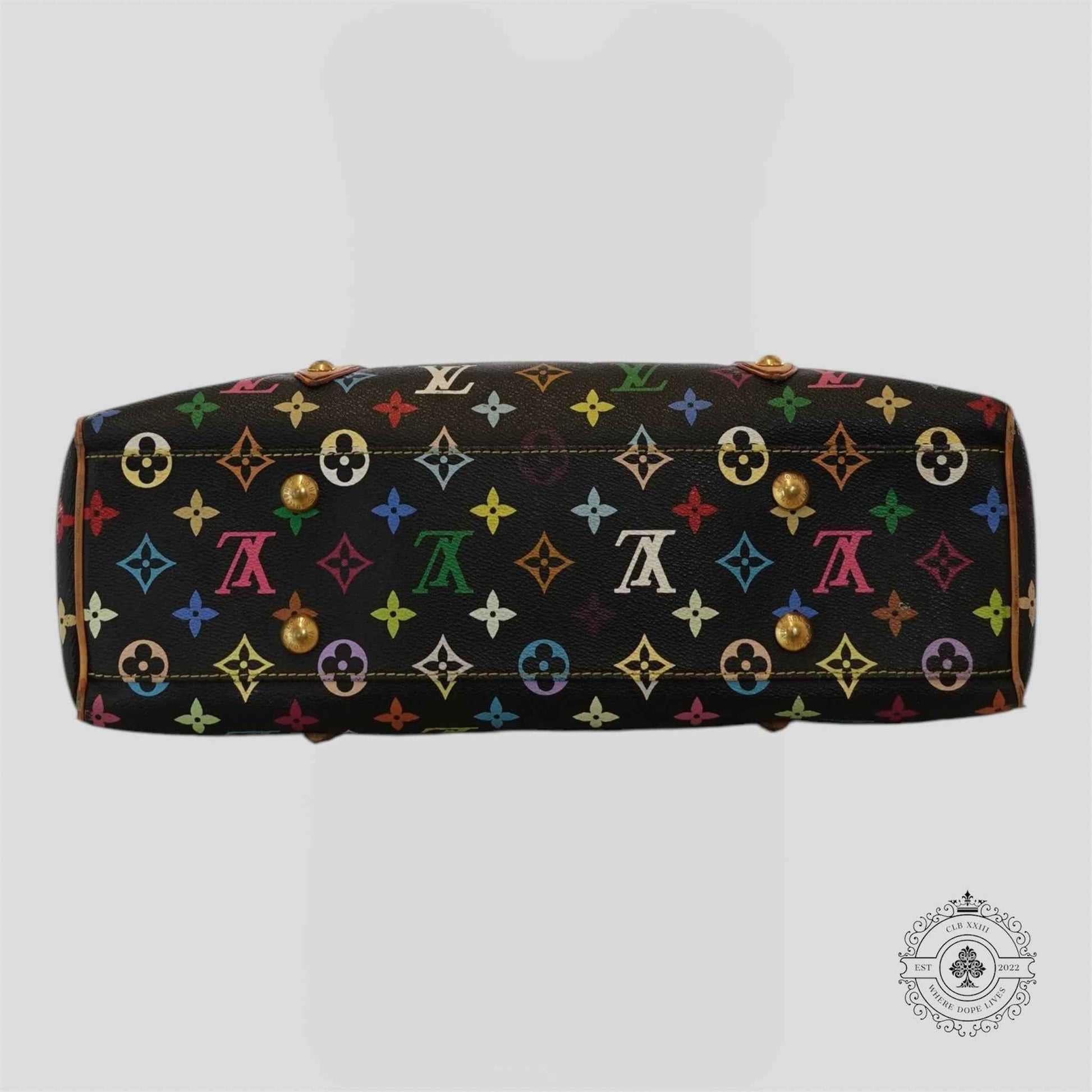 Louis Vuitton x Takashi Murakami Aurelia MM Monogram Purse in Black