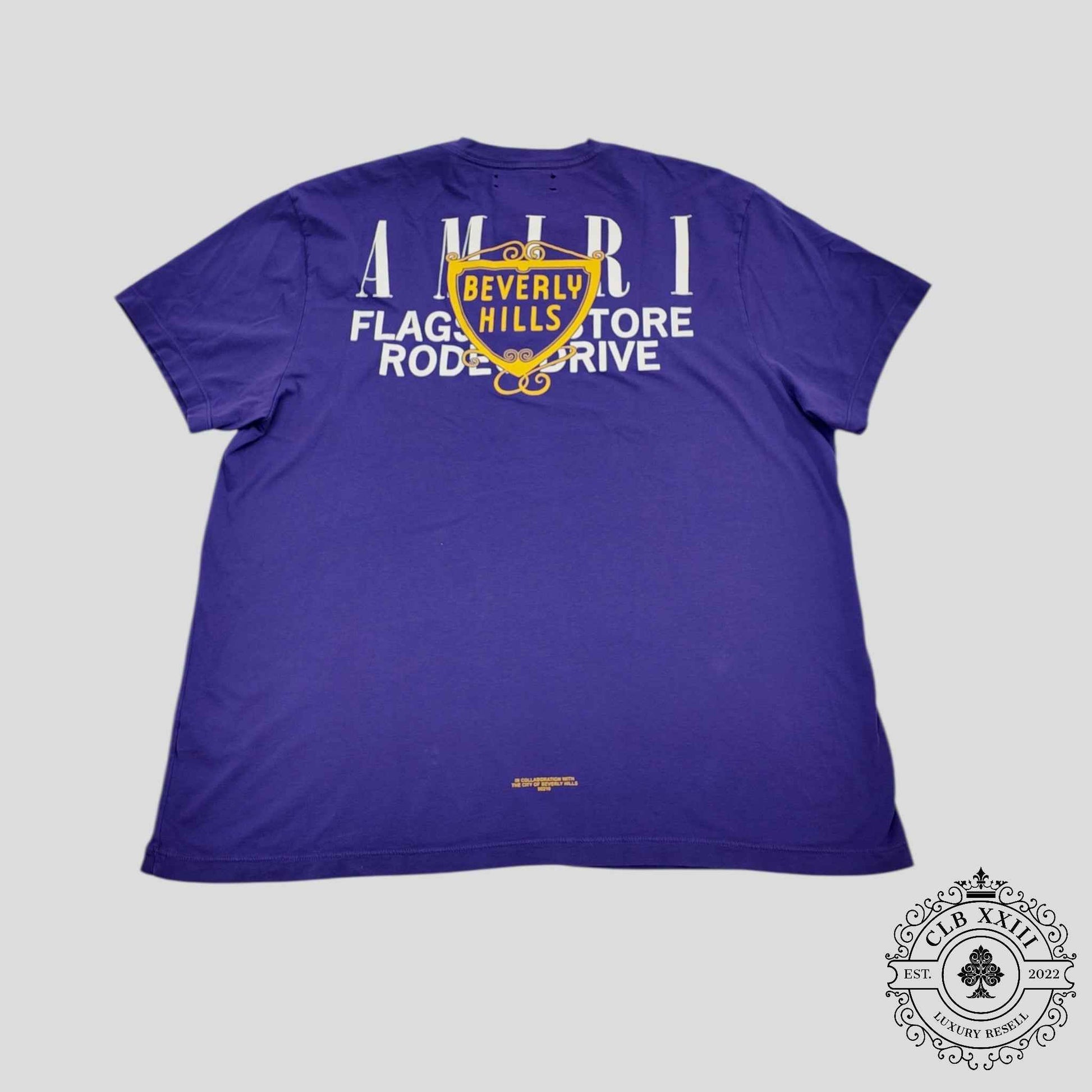Amiri Beverly Hills Tee in Purple