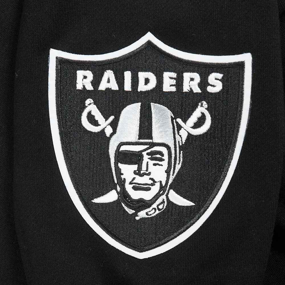 Pro Standard Las Vegas Raiders Wingspan Drop Shoulder Hoodie - Black