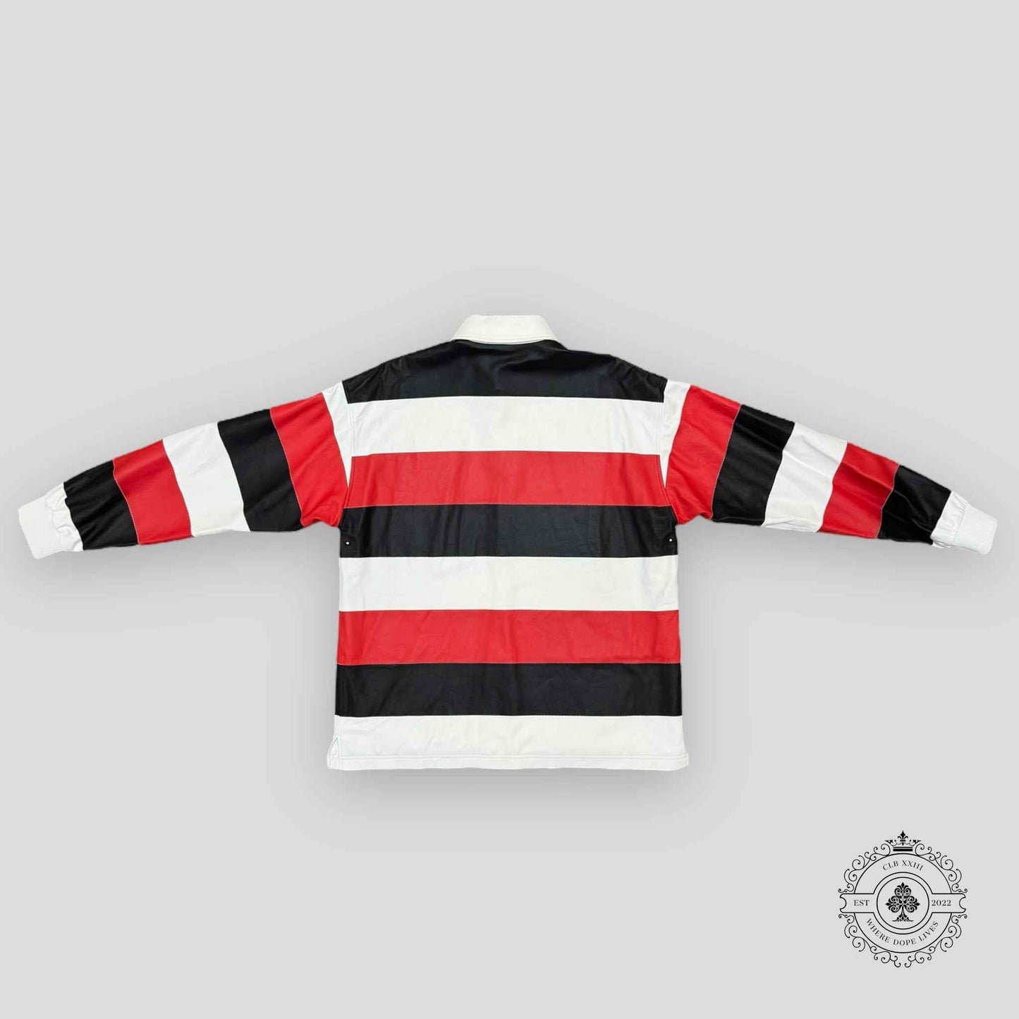 Louis Vuitton Long-Sleeved Leather Intarsia Rugby Polo