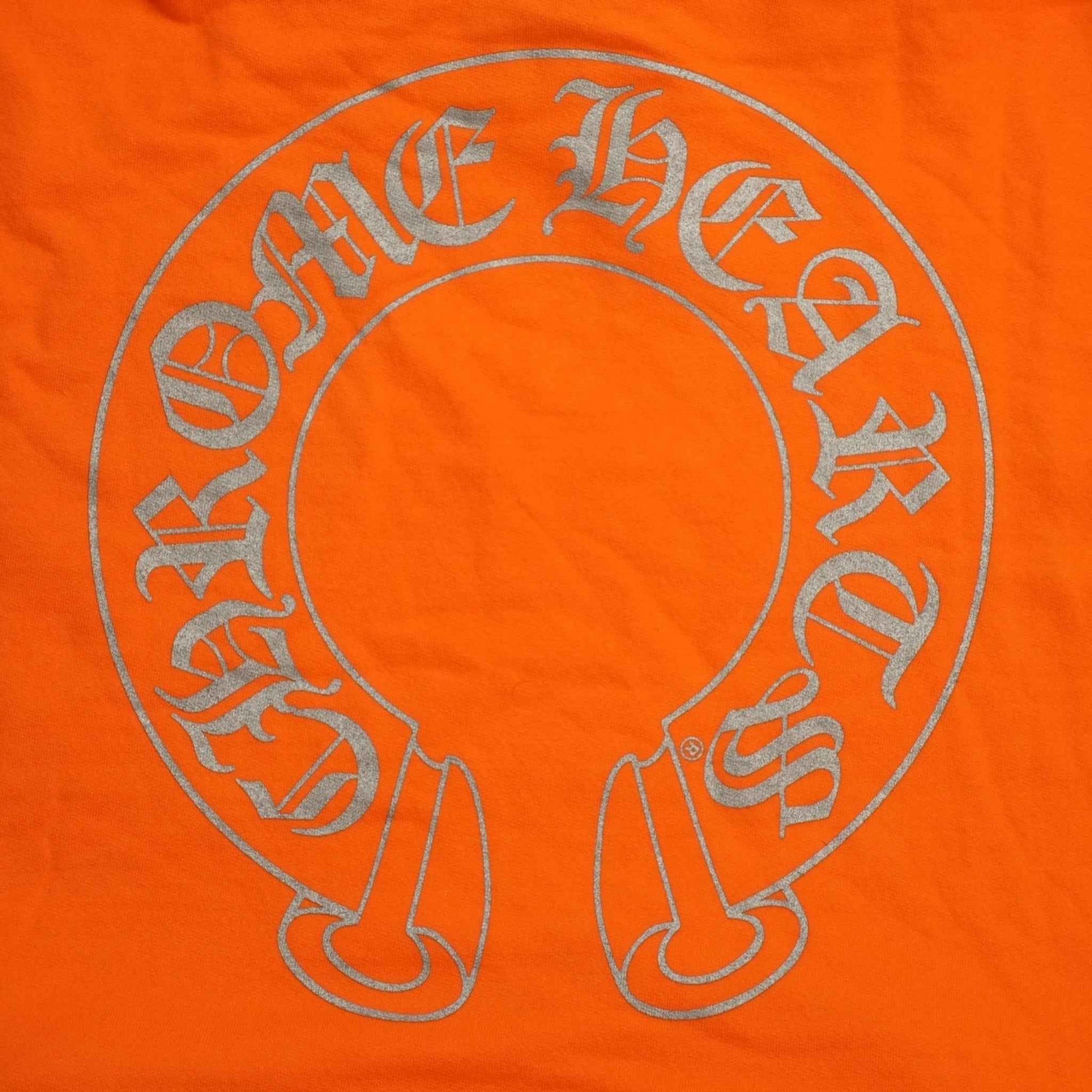 Chrome Hearts Miami Exclusive Horseshoe Logo Hoodie in Orange