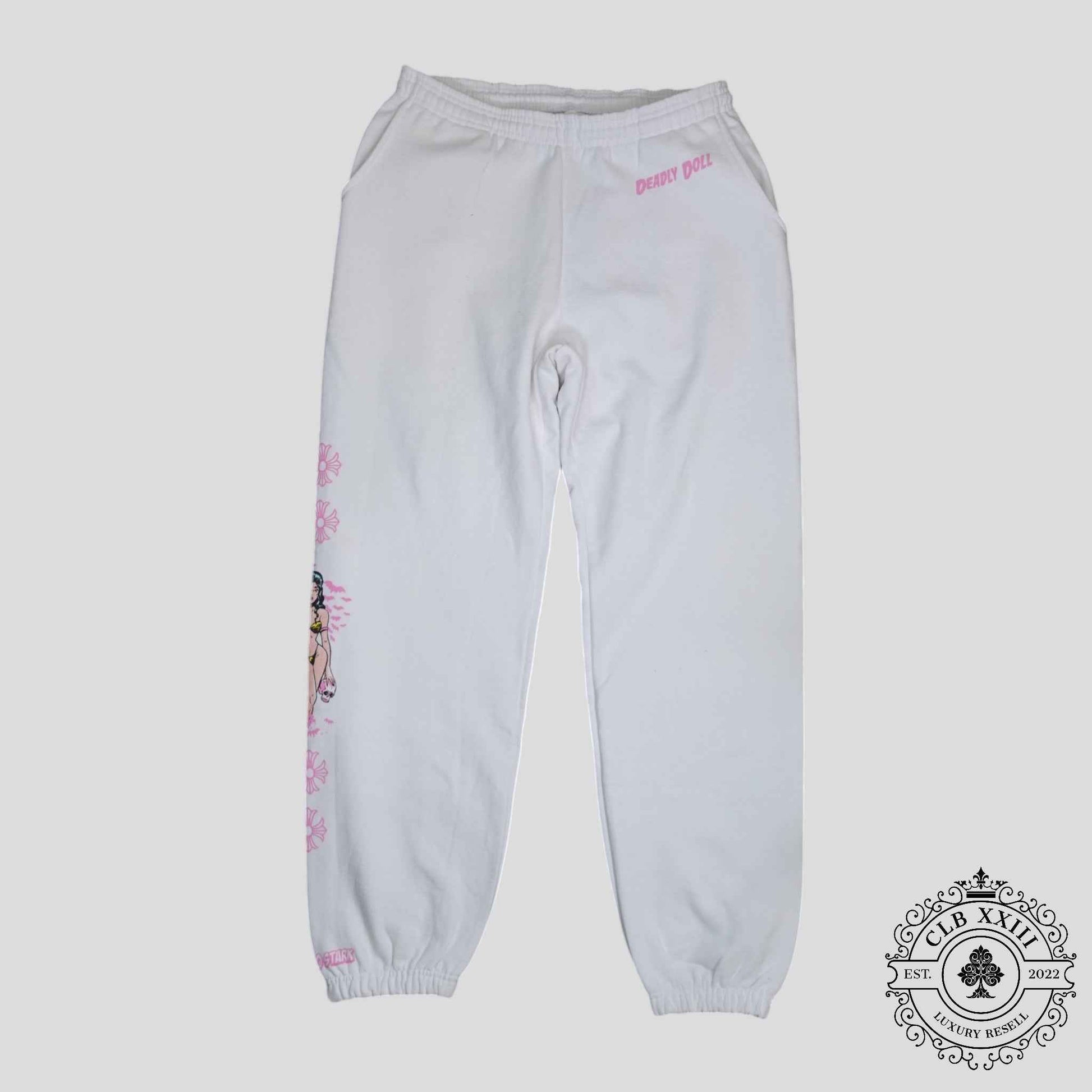 Chrome Hearts Deadly Doll Sweatpants in White