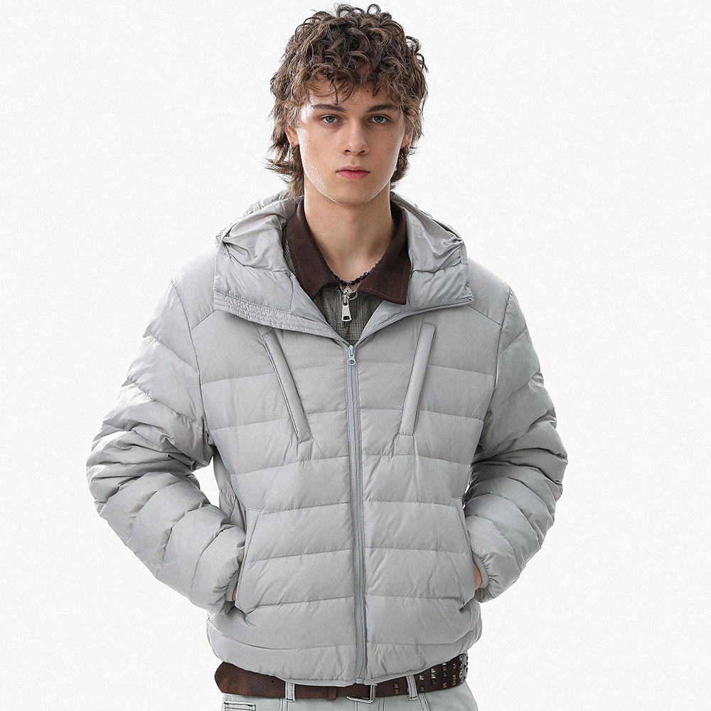 Structured Quilted | Hooded Puffer Jacket - Luxuryurbanwear