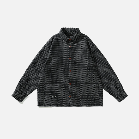 Casual Loose Hip Hop Cargo Long Sleeve Shirt - Luxuryurbanwear