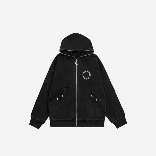 Zip Up Hoodie Moon