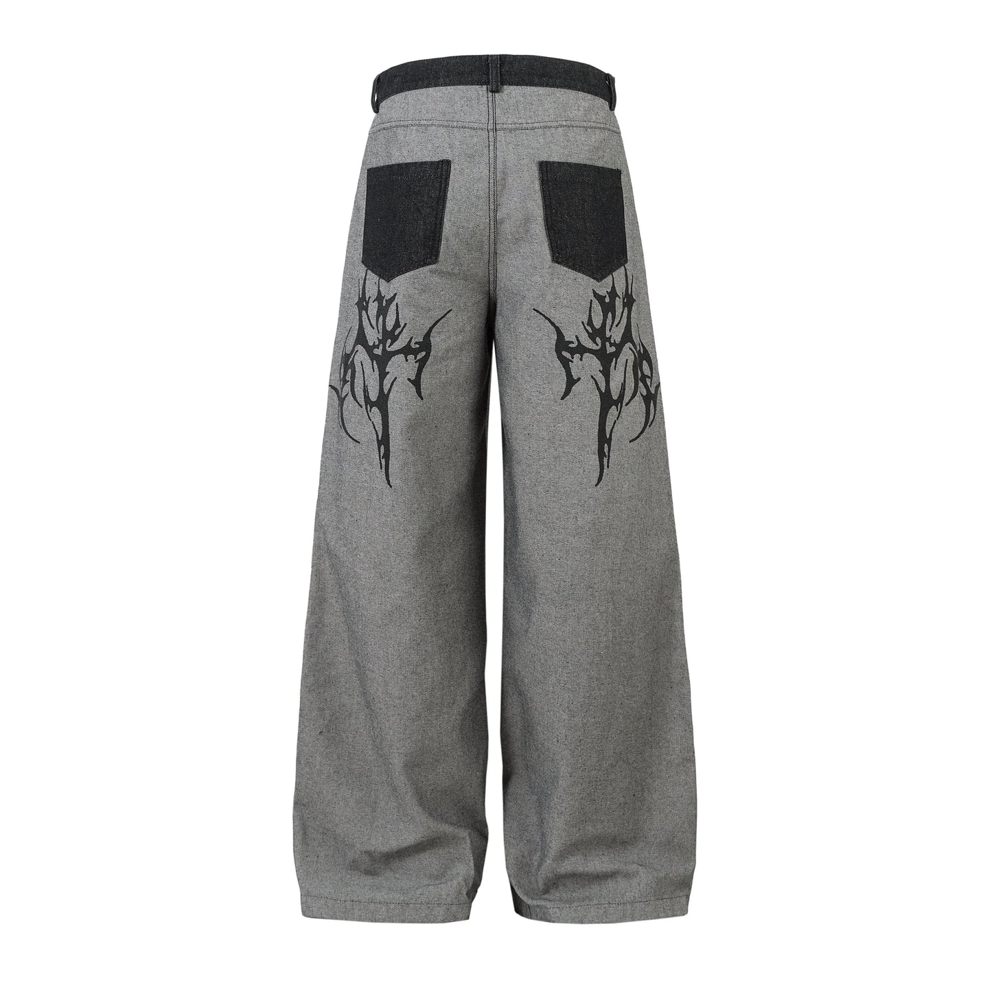 Tribal Flame Print | Baggy Jeans - Luxuryurbanwear