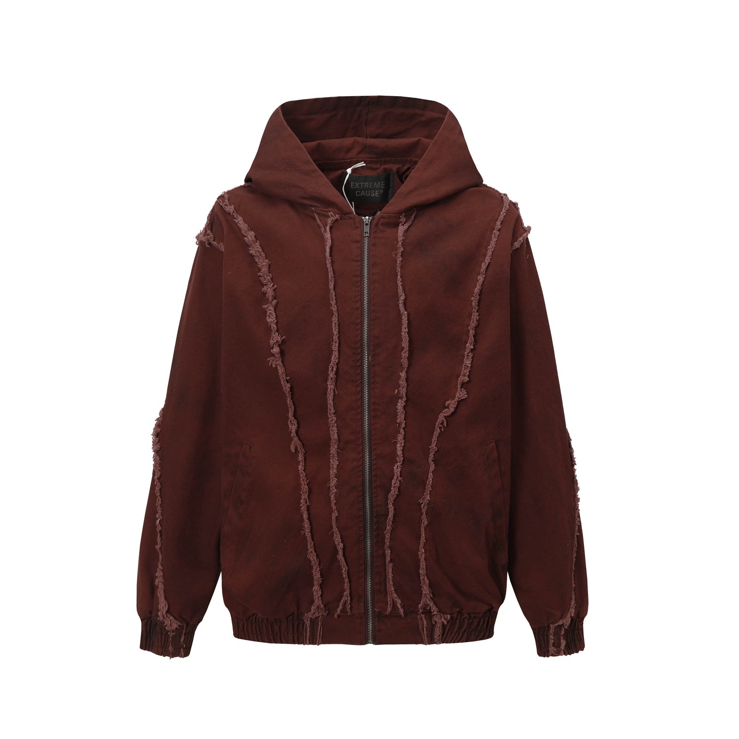 Washed Fray Edge | Hooded Jacket - Luxuryurbanwear