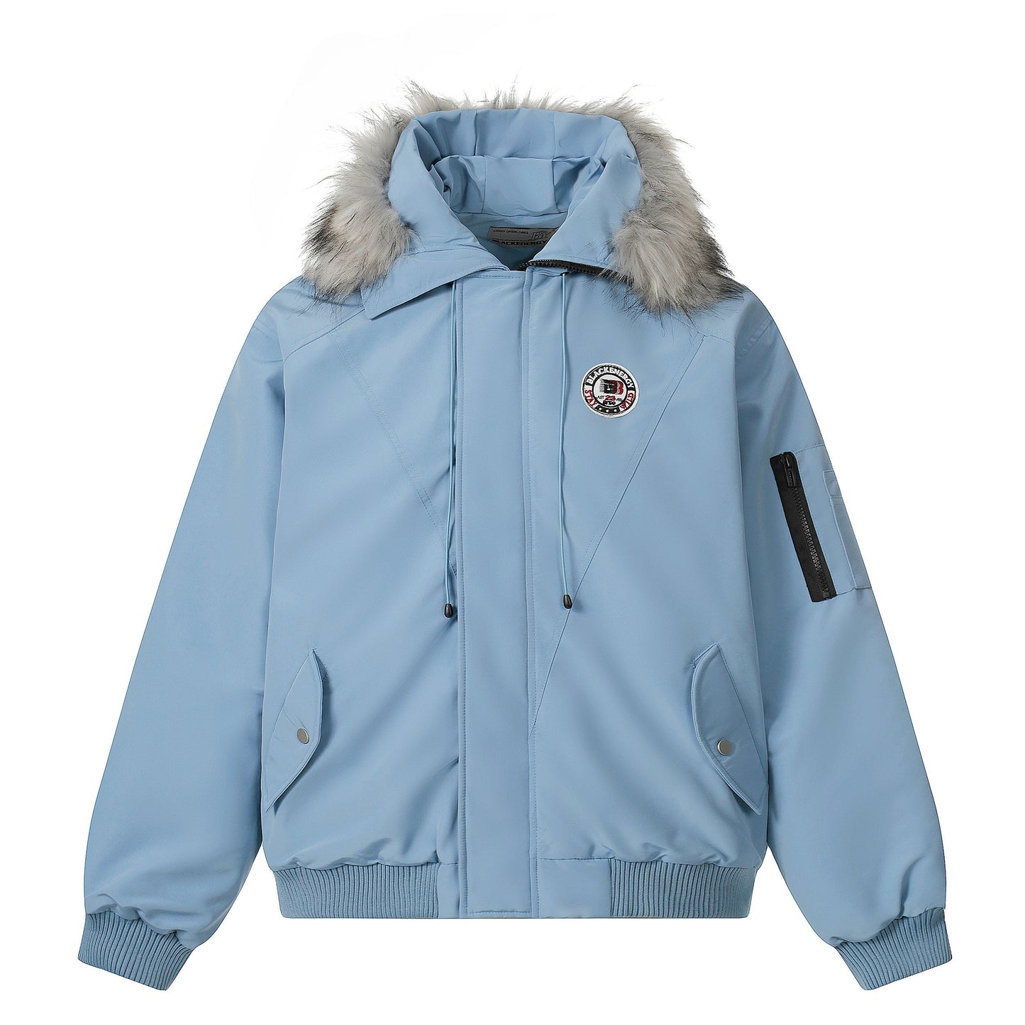 Fur-Trimmed Badge | Hooded Winter Puffer - Luxuryurbanwear