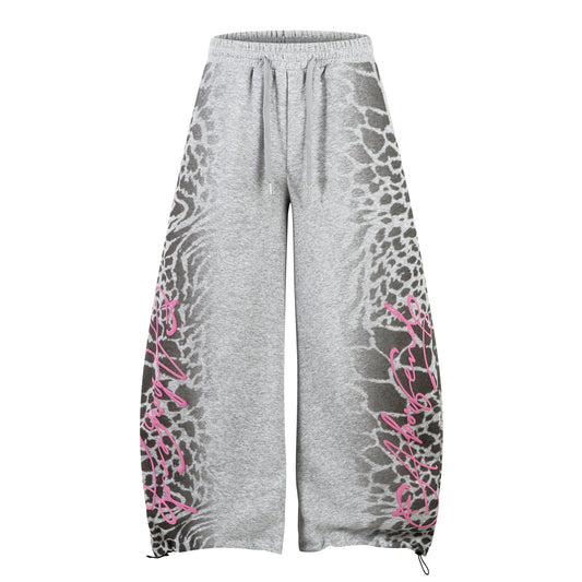 Starfall Drift | Wide-Leg Printed Sweatpants - Luxuryurbanwear