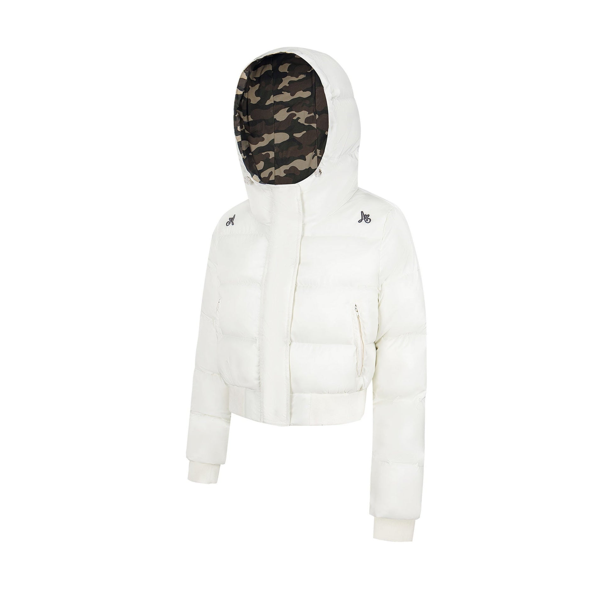 Urban Bloom | Camo Lined Puffer Jacket - Luxuryurbanwear