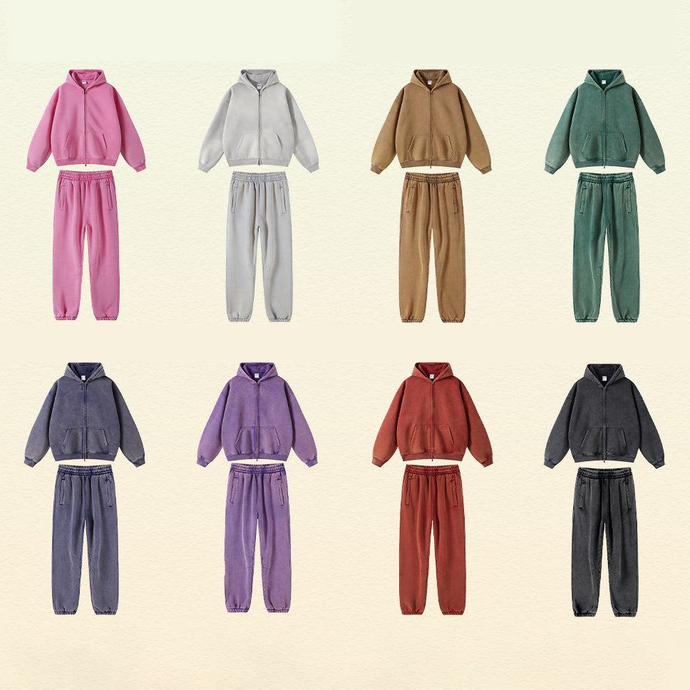 Vintage Unisex Washed Set - Luxuryurbanwear