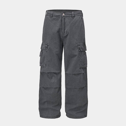 Washed Utility Pocket | Cargo Pants - Luxuryurbanwear