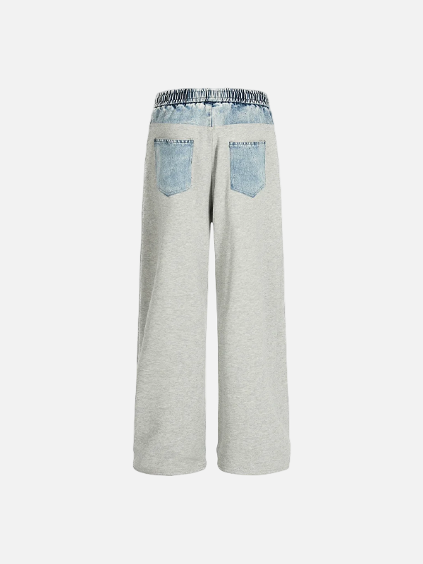 Y2K Elastic Waist Baggy Sports Sweatpants