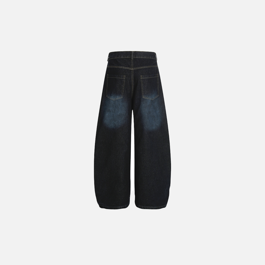 Vibrant Plaid Patchwork Punk Wide Leg Jeans - Luxuryurbanwear