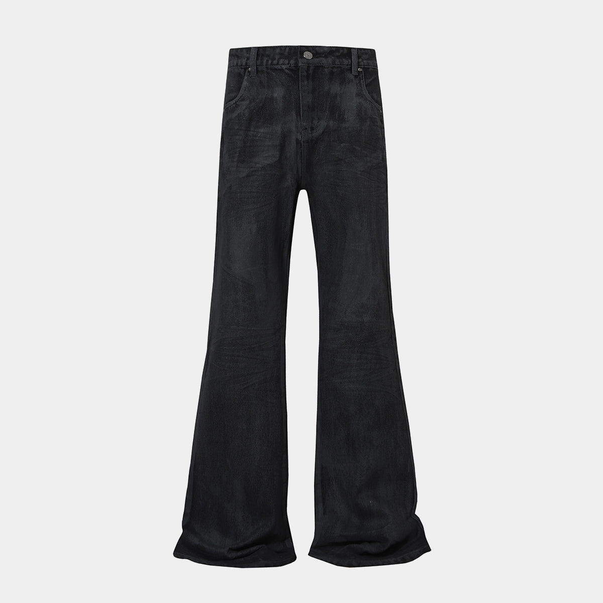 Washed Black Flare | Stacked Jeans - Luxuryurbanwear