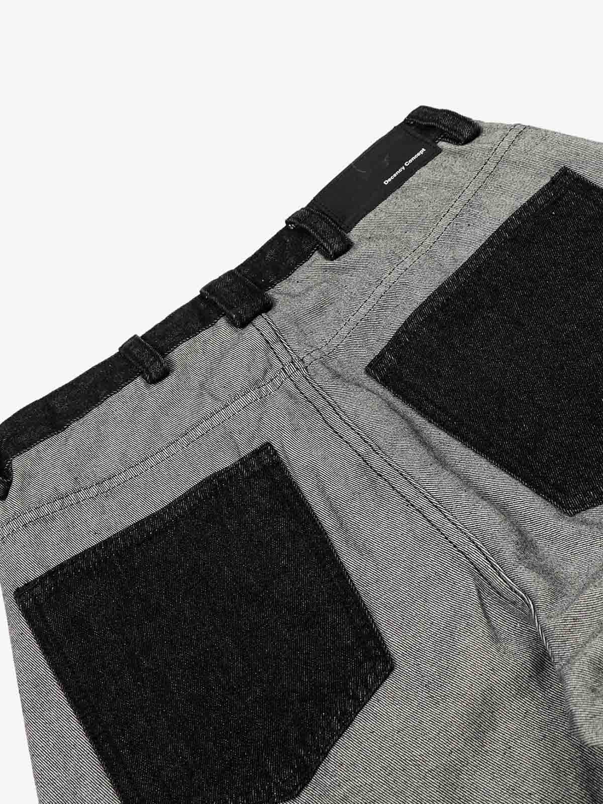 Distressed Reverse Design Large Pocket Printed Jeans - 2568 - Luxuryurbanwear