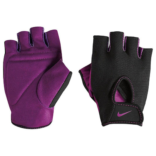 Nike Womens Fundamental Training Gloves (Black/Bold Berry Large)