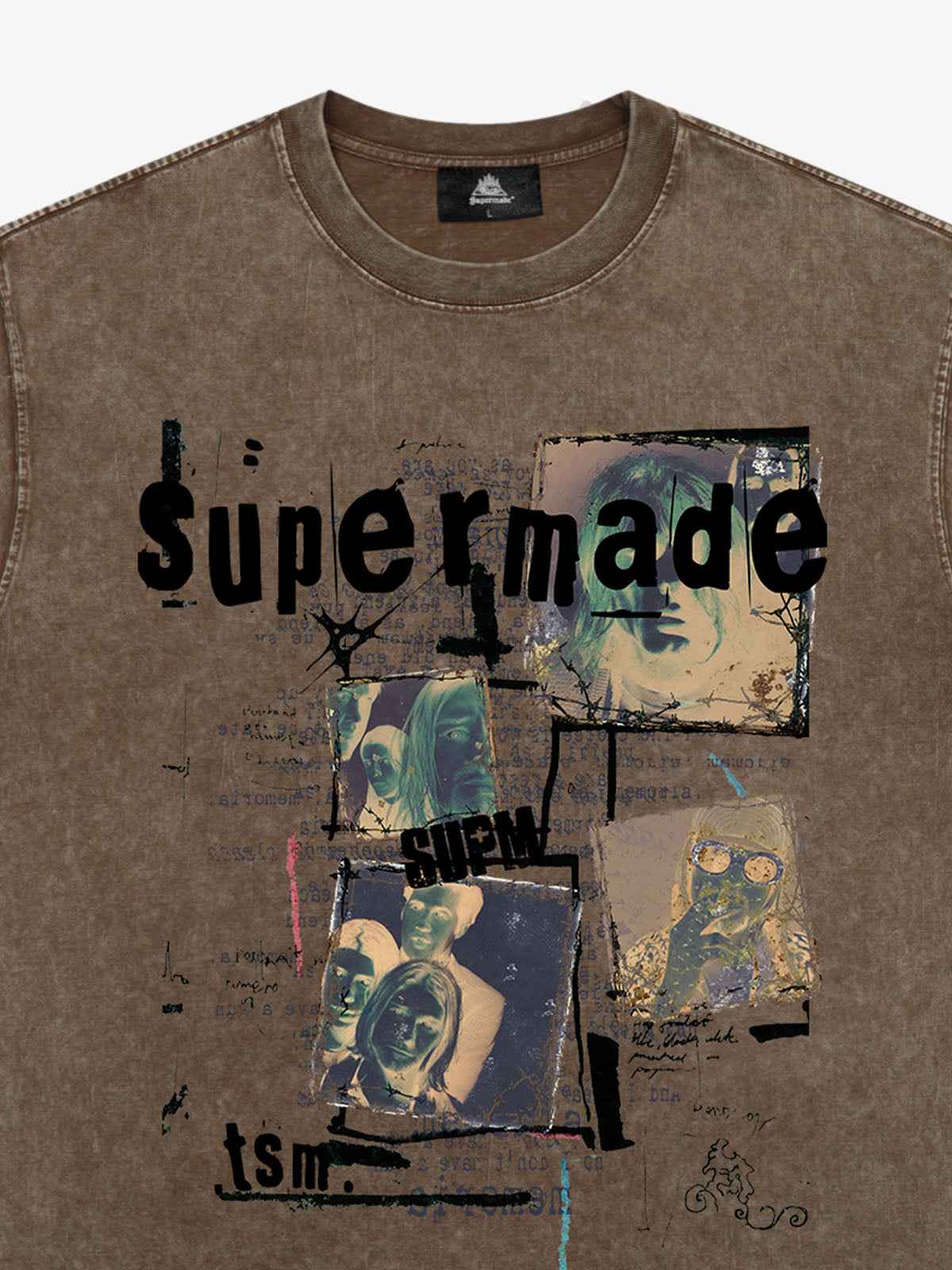 Washed Vintage Collage Graphic T-Shirt