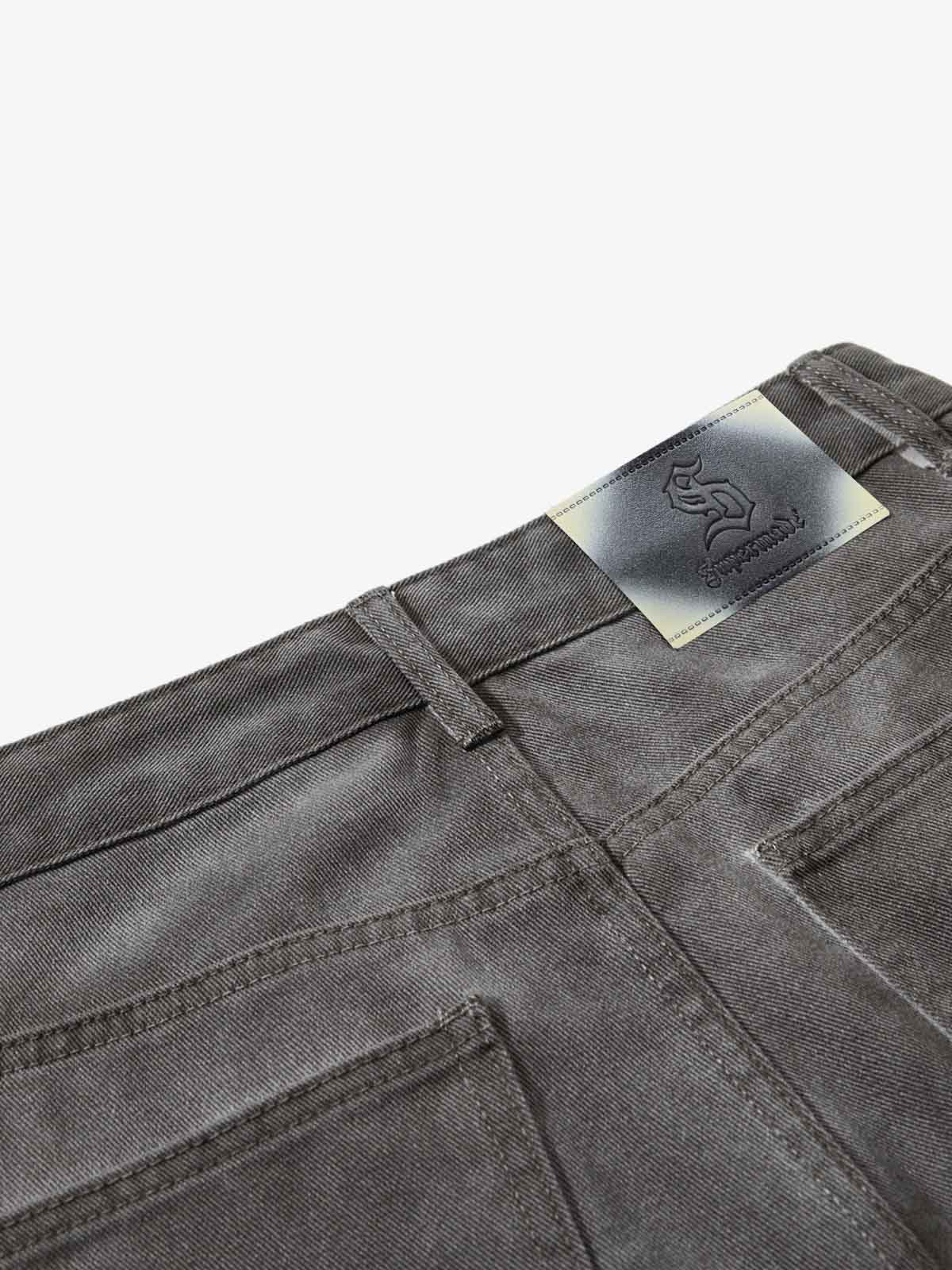 Washed Pleated Baggy Jeans - Luxuryurbanwear