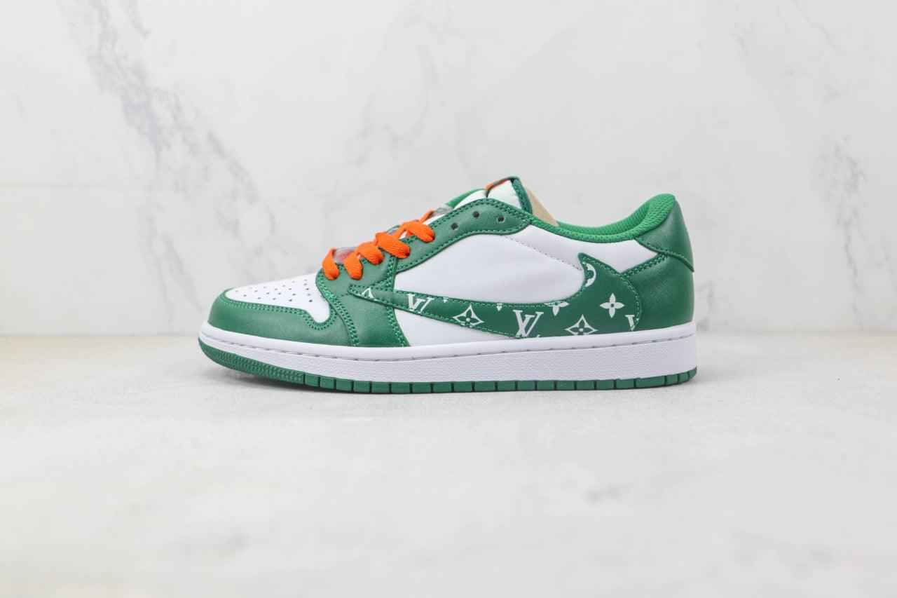 Custom Jordan 1 Low x LV DM7866 885 - Stylish Grey Sneakers SneakerNational
