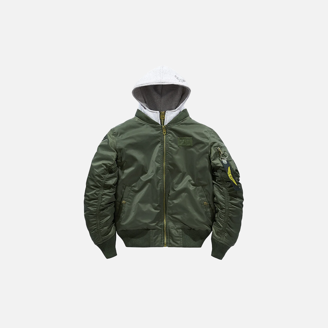 Patcjwork Thickened Cotton Padded Pilot Jacket - Luxuryurbanwear