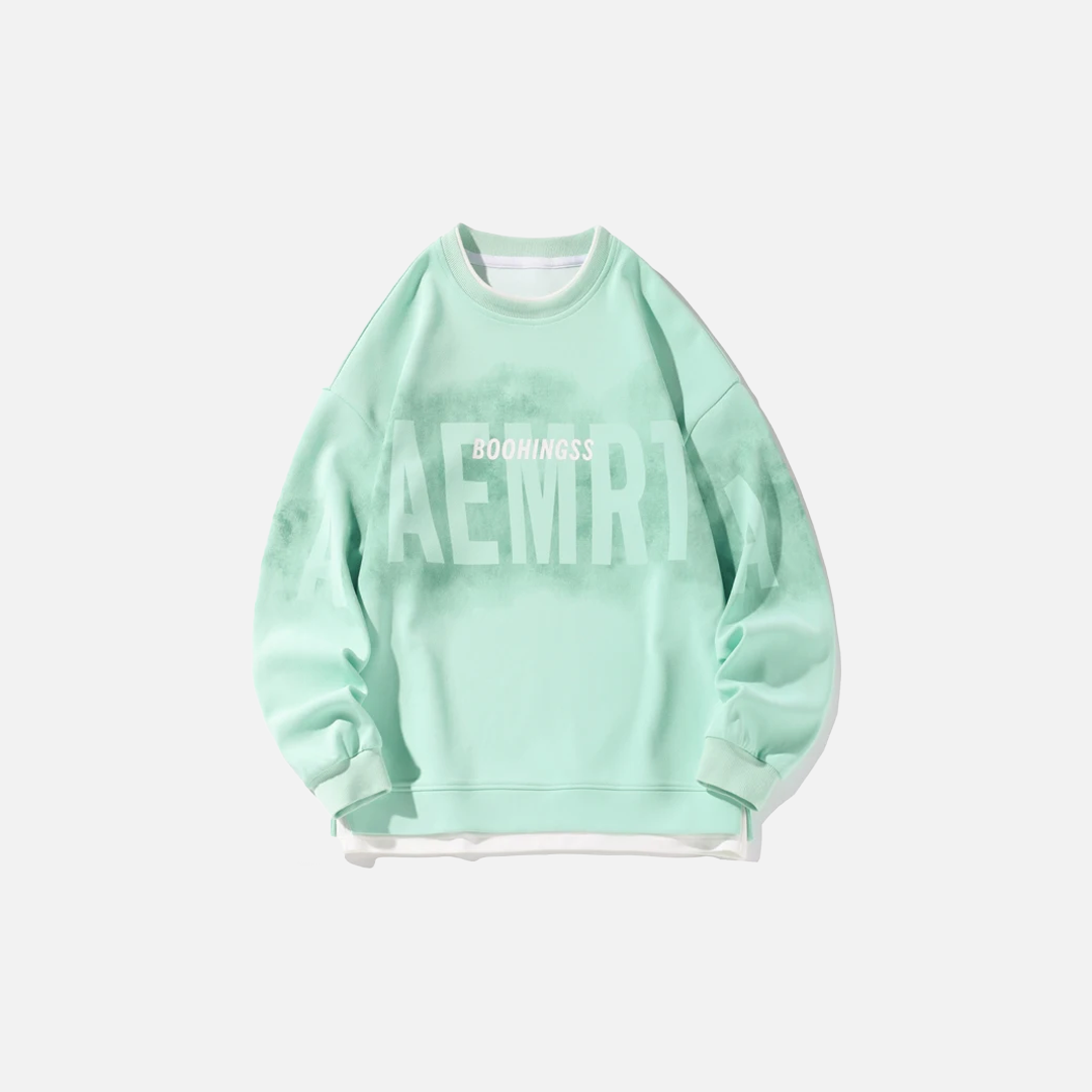 Premium Hip Hop Fake Two Piece Punk Sweatshirt - Luxuryurbanwear