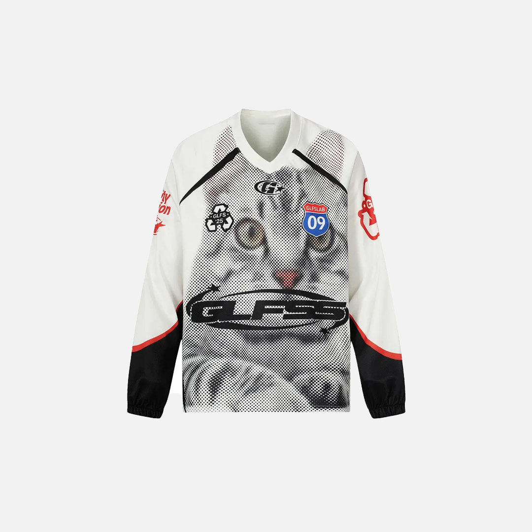Cozy Y2K Grunge Cat Graphic Patchwork T-Shirt - Luxuryurbanwear