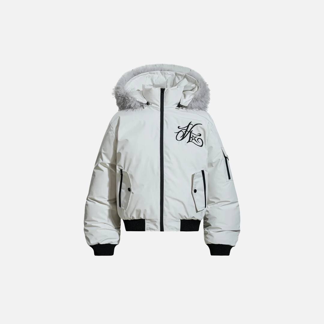 Insulated Fur Hooded Windbreaker Jacket - Luxuryurbanwear