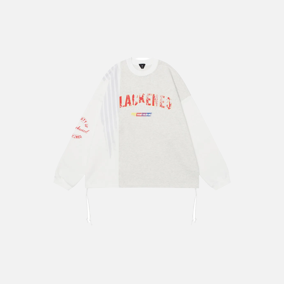 Cozy Distressed Patchwork Fleece Crew Sweatshirt - Luxuryurbanwear