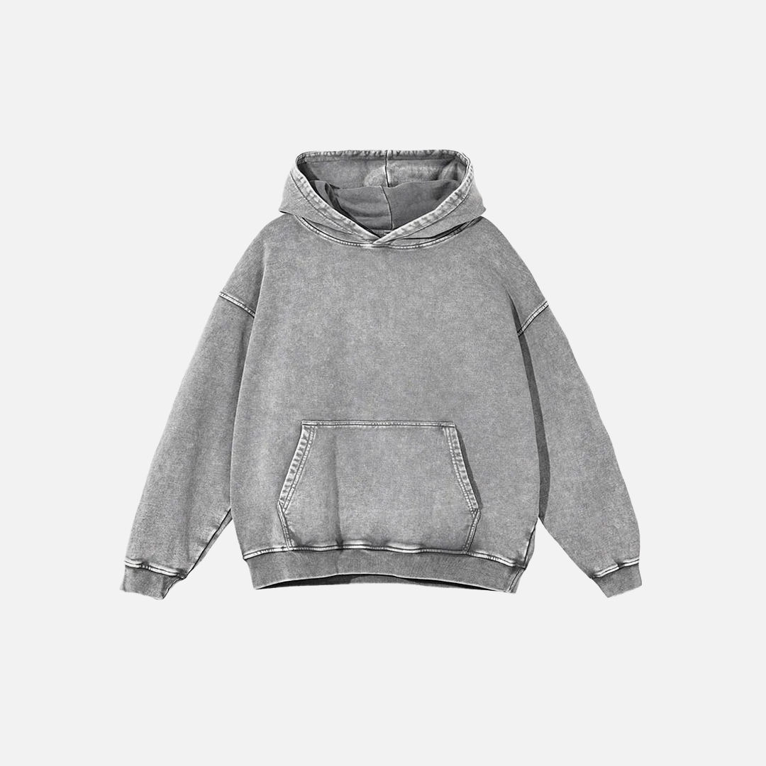 Streetwear Graphic Printed Hip Hop Washed Hoodie - Luxuryurbanwear