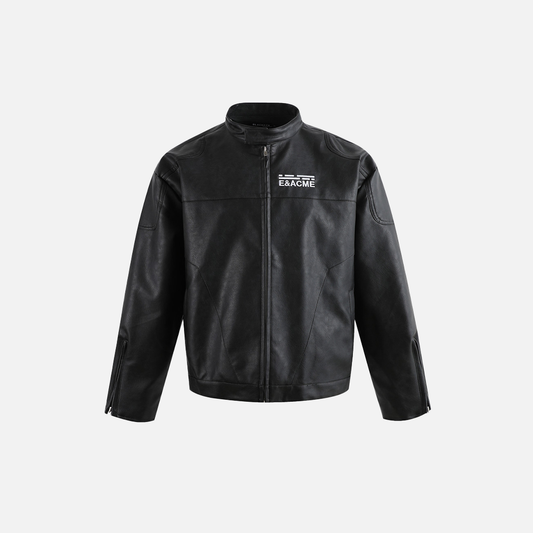 Streetwear Minimalist Vibe Motorcycle Leather Jacket - Luxuryurbanwear