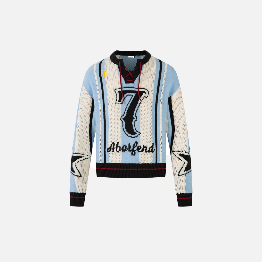 Y2K Stylish Loose Knit Casual Sport Sweater - Luxuryurbanwear
