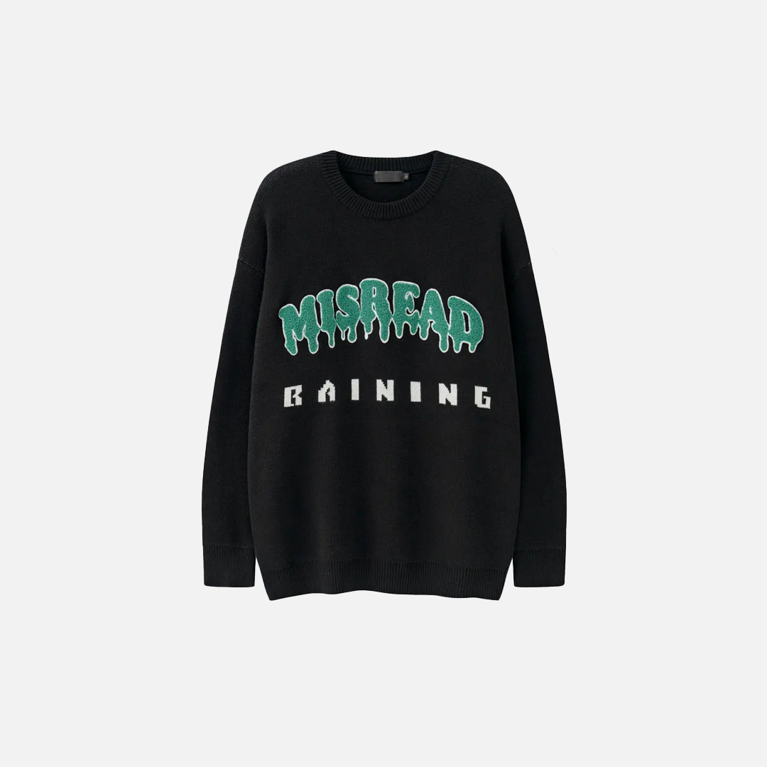 Durable Embroidered Knitted Letter Casual Sweater - Luxuryurbanwear