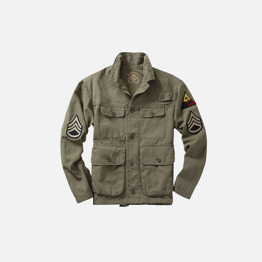 Vintage Military Multilayer Washed Tank Jacket - Luxuryurbanwear