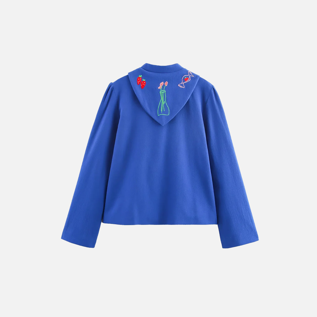 Embroidered Art Patch Casual Jacket - Luxuryurbanwear