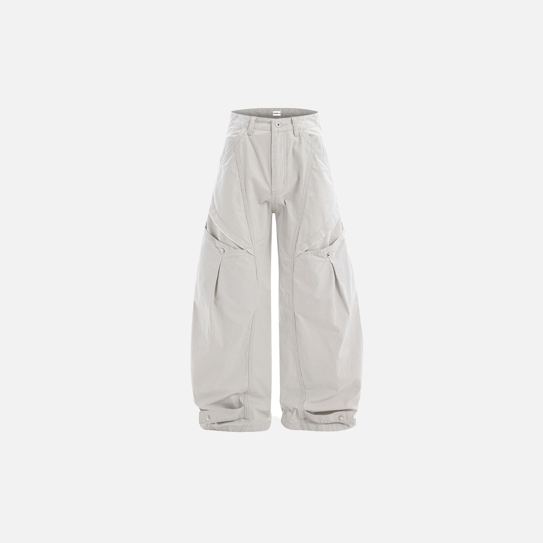 High Street Deconstructed Wide Leg Casual Jeans - Luxuryurbanwear