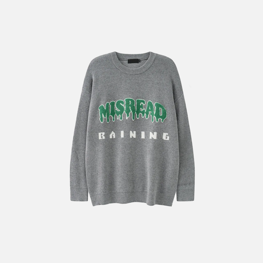 Durable Embroidered Knitted Letter Casual Sweater - Luxuryurbanwear