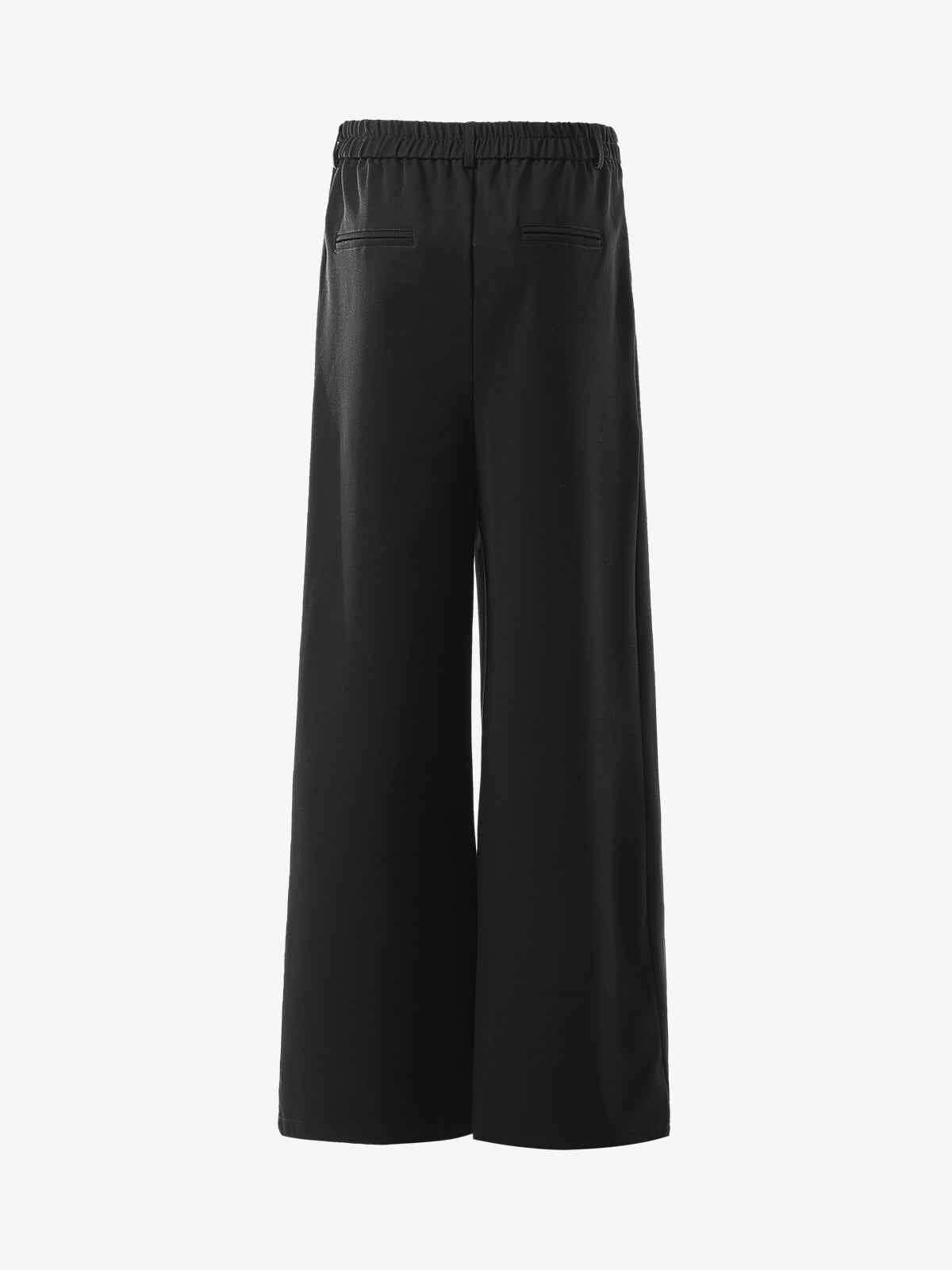 Retro Asymmetric Waist Loose Wide-Leg Trousers