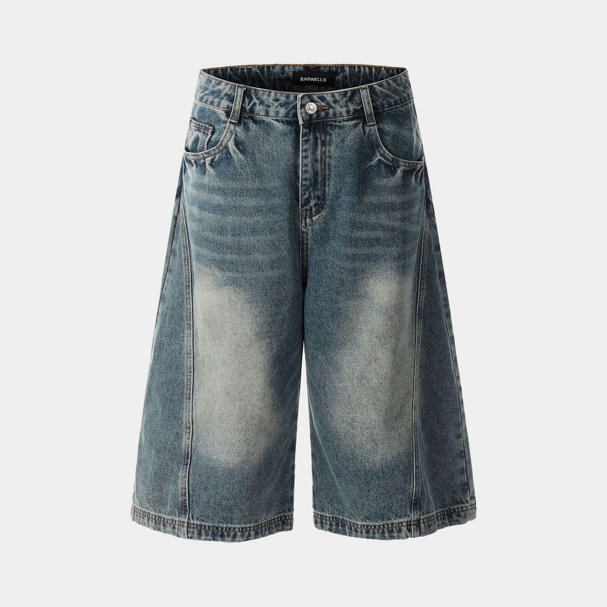 Blue Washed Baggy Denim Shorts - Classic Urban Jorts | LuxuryUrbanwear - Luxuryurbanwear