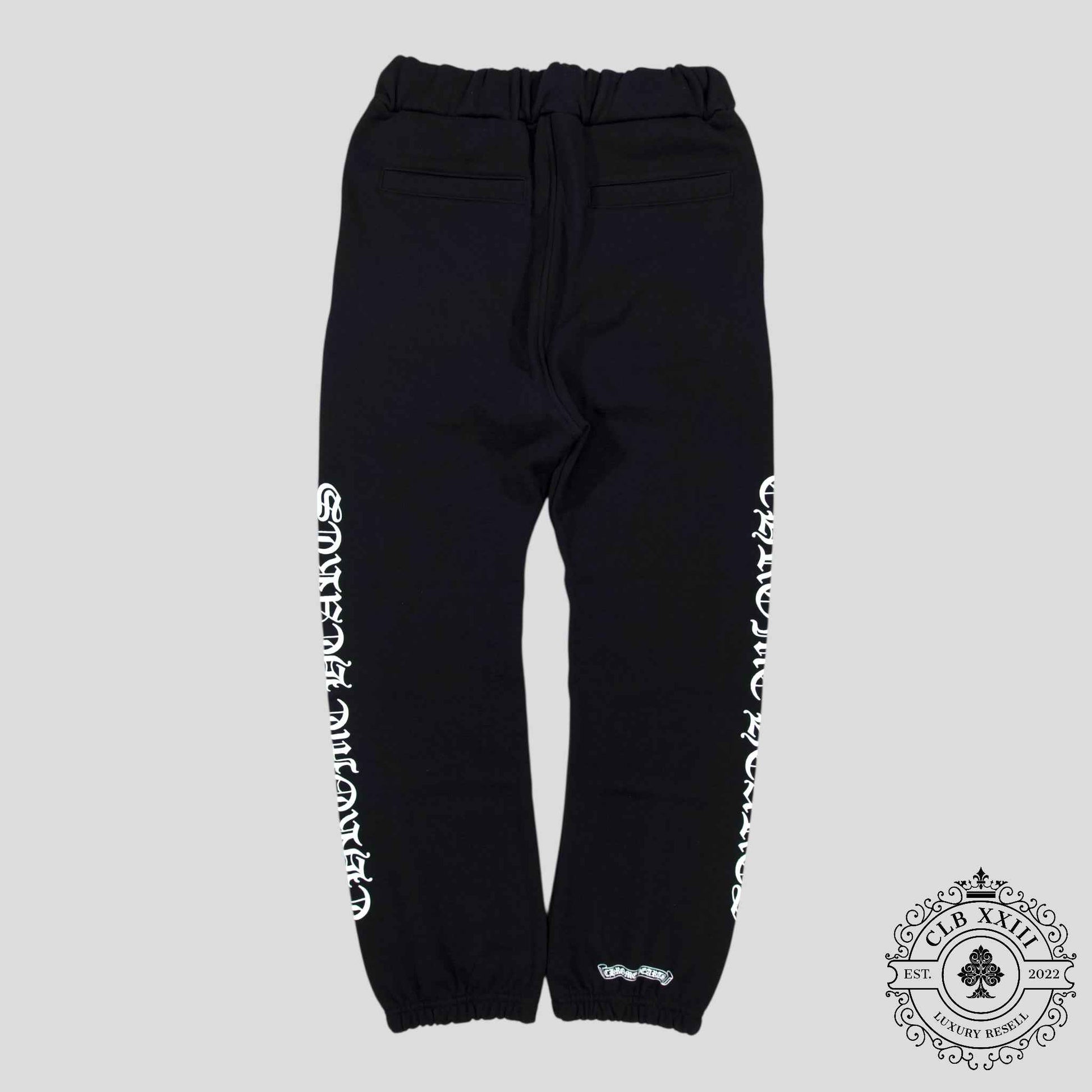 Chrome Hearts Scroll Logo Sweatpants in Black