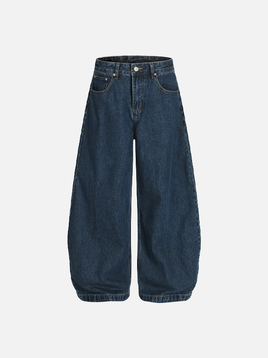 Breathable Streetwear Wide Leg High Waist Jeans - Luxuryurbanwear